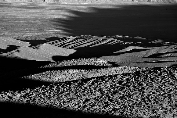 Mountain shadows from Skidoo, Death Valley