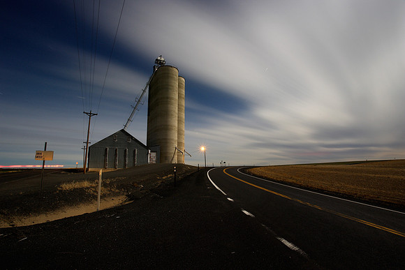 Washington State Silo at Midnight