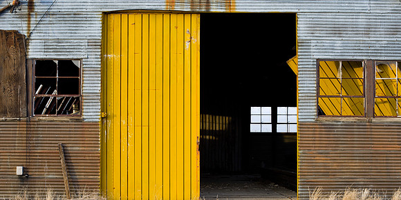 Yellow Hut Doors